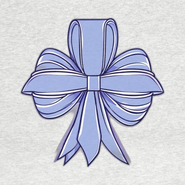 Elegant Blue Gift Bow Illustration No. 651 by cornelliusy